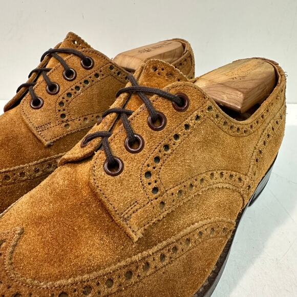 NEW HEELS Tricker\'s Bourton Snuff Suede Wingtip Bench Made England 8-6 US 9.5 E main image 11